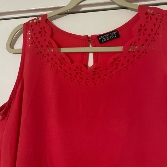 Paper moon for Stitch fix sleeveless Red/ Pink Top Size Small - Picture 6 of 9
